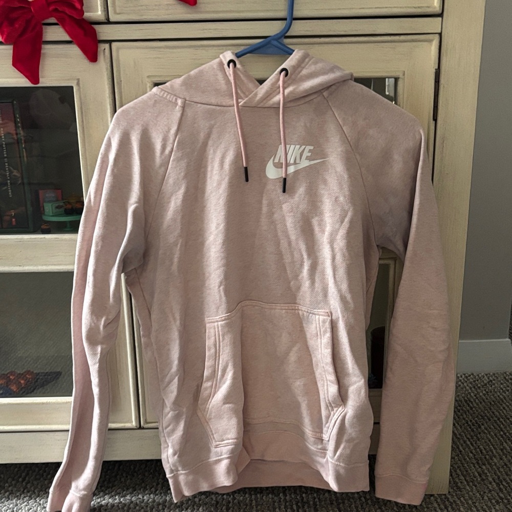 Nike Light Pink Hoodie with White Logo